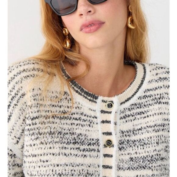 J. Crew Space-dyed textured cardigan sweater - Picture 5 of 15